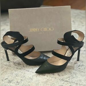 Jimmy Choo Black 143 Daley pumps